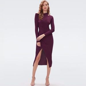 Diane Von Furstenberg Dress in Wine Pink, size XS